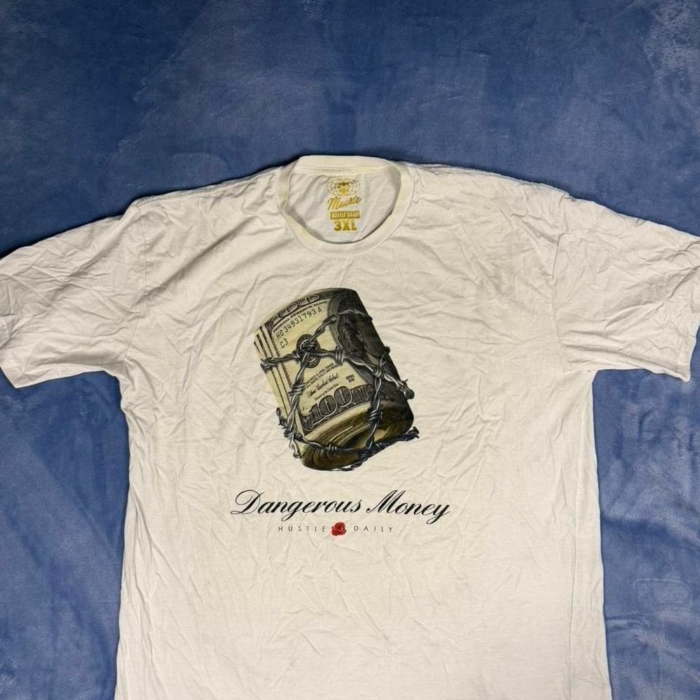 Muerte white tee, men Size:‎ 3XL
